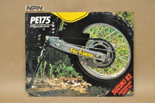 Vintage NOS 1982 Suzuki PE175 Brochure Motorcycle Dealer Specs OEM
