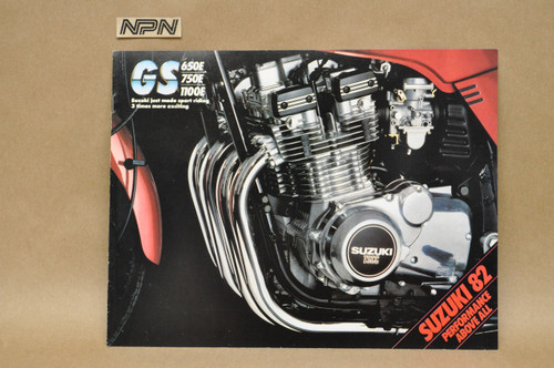 Vintage NOS 1982 Suzuki GS650 E GS750 E GS1100 E Brochure Dealer Specs OEM