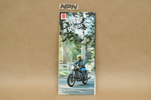 Vintage NOS Suzuki RE-5 RE5 Rotary Brochure Motorcycle Dealer Specs OEM