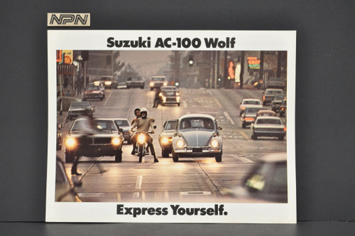 Vintage NOS 1969-70 Suzuki AC100 Wolf Motorcycle Brochure Dealer Specs OEM