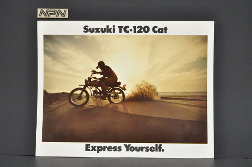 Vintage NOS 1969-70 Suzuki TC120 Cat Motorcycle Brochure Dealer Specs OEM