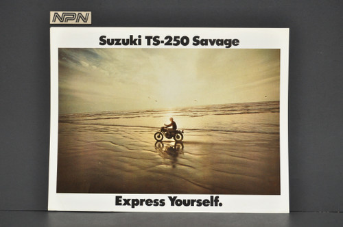 Vintage NOS 1969-70 Suzuki TS250 Savage Motorcycle Brochure Dealer Specs OEM