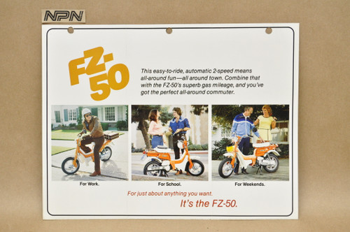 Vintage 1979 Suzuki FZ50 Moped Brochure Motorcycle Dealer Specs OEM