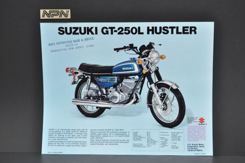Vintage NOS 1974 Suzuki GT185 L Adventurer GT250 L Hustler Brochure Specs OEM
