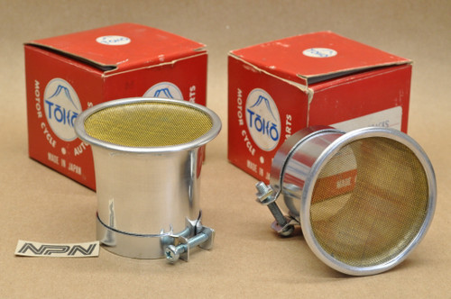 NOS Honda CB350 CB450 Set of 2 Toko Carburetor Velocity Stacks