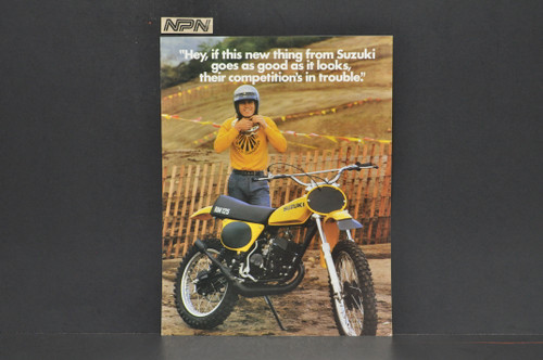 Vintage NOS 1975 Suzuki RM125 Motocross Brochure Motorcycle Dealer Specs OEM