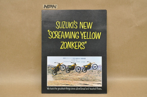 Vintage NOS 1976 Suzuki RM Motocross Sales Brochure RM80 RM100 RM125 RM250 RM370