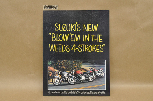 Vintage NOS 1976 Suzuki GS750 GS550 GS400 Sales Brochure OEM Dealer Motorcycle