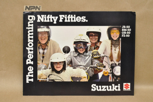Vintage NOS 1979 Suzuki JR50 RM50 OR50 FZ50 Motorcycle Brochure OEM Sales Spec
