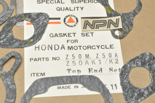 NOS Honda Z50 A K0-K2 Z50R Beck Arnley Top End Gasket O-Ring Kit 06110-045-020