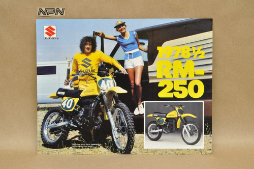 Vintage NOS 1978 1/2 Suzuki RM250 Motorcycle Brochure Motocross Dealer Specs OEM