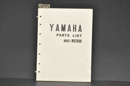 Vintage 1975 Yamaha MX250 B Motorcycle Parts List Catalog Manual Diagram Book