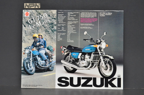 Vintage NOS 1976 Suzuki GT750 LeMans GT550 Indy Brochure Dealer Specs OEM