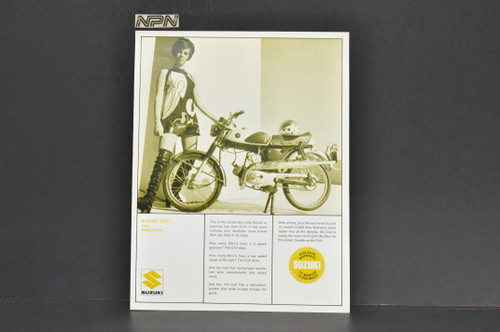 Vintage NOS 1968 Suzuki AS50 Colt Brochure Motorcycle Dealer Specs OEM