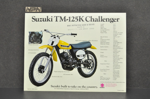 Vintage NOS 1973 Suzuki GT550 K Indy GT750 K LeMans Brochure OEM Dealer Specs