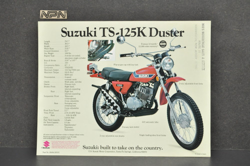 Vintage NOS 1973 Suzuki GT550 K Indy GT750 K LeMans Brochure OEM Dealer Specs