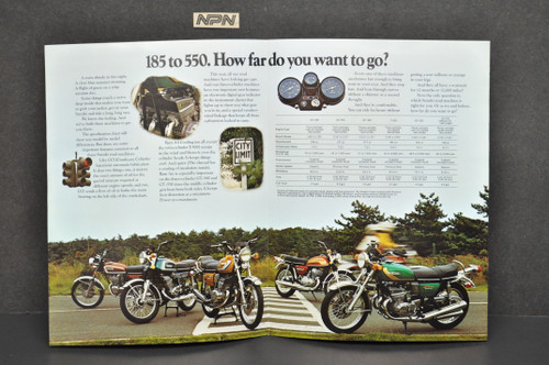 NOS 1970s Suzuki GT185 GT250 GT380 GT550 GT750 T500 Brochure Dealer Specs OEM