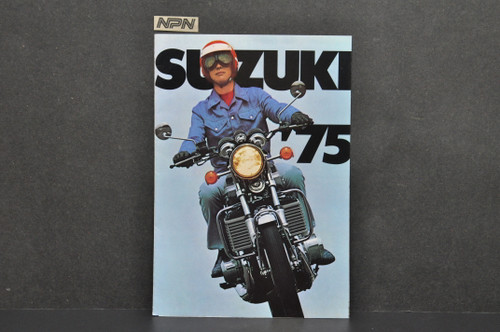 VTG 1975 Suzuki Motorcycle Full Line Brochure GT750 TM75 TM100 TC100 TS75 GT185