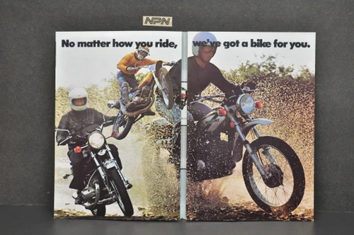 VTG 1975 Suzuki Motorcycle Full Line Brochure GT750 TM75 TM100 TC100 TS75 GT185