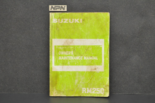 Vintage 1986 Suzuki RM250 Motorcycle Owners Manual Service Maintenance Guide