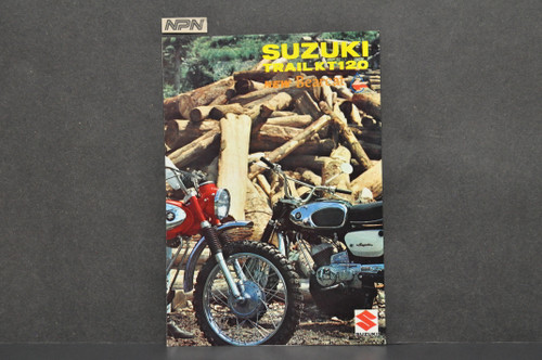 Vintage 1968 Suzuki KT120 Bearcat Trail Motorcycle Brochure Dealer Specs Poster