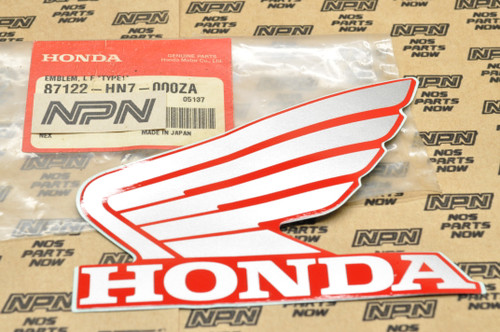 NEW OEM Honda TRX350 TRX400 Left Gas Tank Emblem Logo Decal 87122-HN7-000 ZA