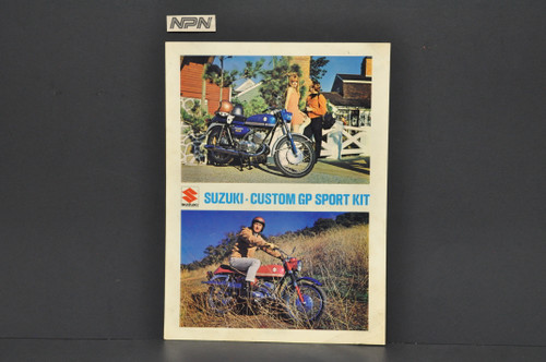 VTG 1968 Suzuki Custom GP Sport Kit Dealer Sales Sheet X6 Hustler OEM Brochure