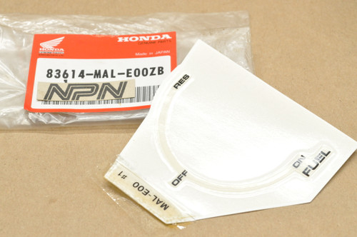 NOS Honda 97-98 CBR600 F3 CBR600SE Petcock Label Decal Sticker 83614-MAL-E00 ZB