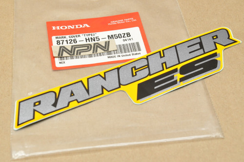 NEW OEM Honda TRX350 FE TRX350TE Rancher ES Emblem Logo Decal 87126-HN5-M50 ZB
