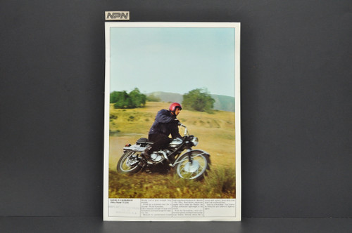 Vintage 1960s Suzuki X6 Scrambler TC250 Motorcycle Brochure Dealer Specs OEM