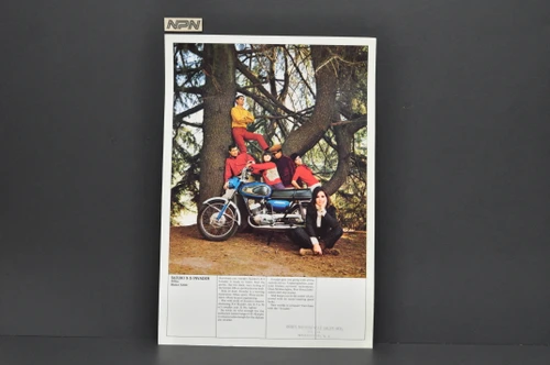 Vintage 1960s Suzuki X5 Invader T200 Motorcycle Brochure Dealer Specs OEM