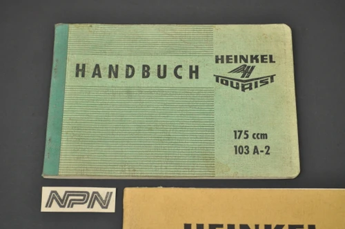 Vintage 1960 Heinkel Tourist 103 A-2 175cc Scooter Owners Service Manuals Gemany