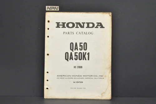 Vintage 1970-72 Honda QA50 K0-K1 Parts Catalog Book Diagram Manual 1st Edition