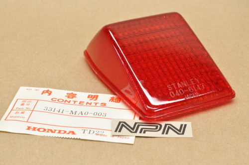 NOS Honda XR200 R 1981-82 XR250 R XR500 R Tail Light Lens Cover 33141-MA0-003