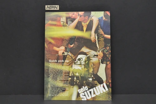 Vintage NOS 1966 Suzuki Motorcycle Brochure Playboy T20 Hustler Quick Pick-Up PL-2