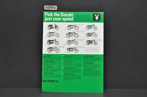 Vintage NOS 1966 Suzuki Motorcycle Brochure Playboy T20 Hustler Better Time PL-6