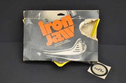 VTG NOS 1975 Iron Jaw Motorcycle Helmet Faceguard Protector Motocross BMX Yellow AHRMA