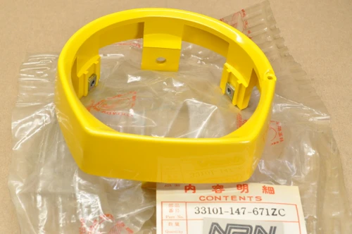 NOS Honda NA50 NC50 Express Yellow Head Light Bezel Rim Ring 33101-147-671 ZC