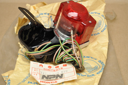 NOS Honda S90 Tail Light Lamp & License Plate Mount Bracket Assy 33700-028-810