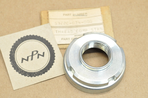 NOS Honda CB125 CL125 CR125 CR80 CT90 SL90 ST90 XL100 Steering Stem Thread Nut 53220-074-000