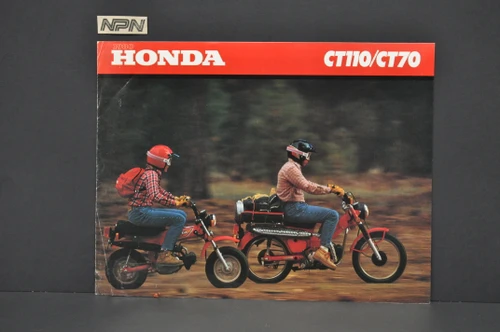 Vintage NOS 1980 Honda CT110 Trail 110 CT70 Trail 70 Brochure Illinois Stamp OEM