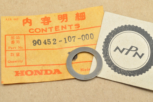 NOS Honda CB100 CB125 CL100 CL125 SL100 SL125 TL125 XL100 Thrust Washer 90452-107-000