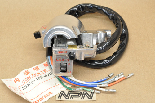 NOS Honda XL100 S XL80 S Turn Signal Blinker Horn Light Hi Switch 35200-195-670
