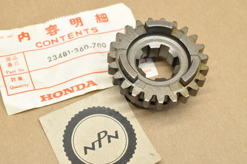 NOS Honda CR125 M Transmission Counter Shaft Fifth 5th Gear 23T 23481-360-700