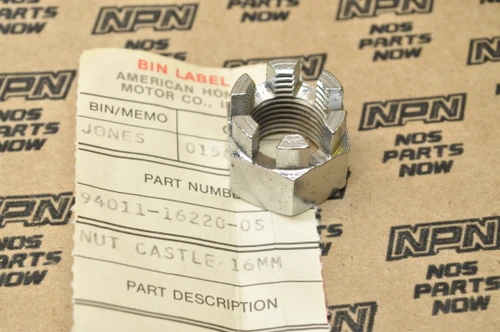 NOS Honda CB350 CB360 CB400 CL350 SL350 Rear Wheel Axle Nut 94011-16220-0S