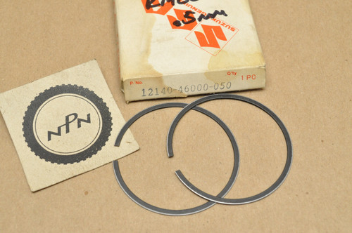 NOS Suzuki 1977-81 RM80 .50 Oversize Piston Ring Set for 1 Piston=  2 Rings 12140-46000-050
