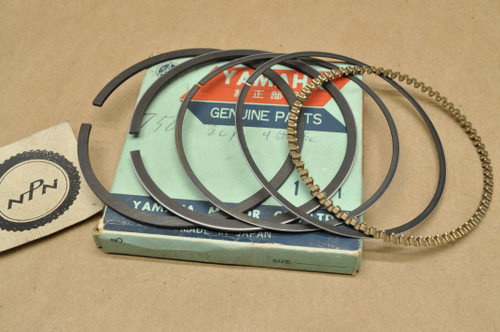 NOS Yamaha 1973-74 TX750 Standard Size Piston Ring Set for 1 Piston = 5 Rings 341-11610-01