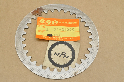 NOS Suzuki DR100 GS250 GT185 LT250 RM125 RM80 SP125 TC125 TM100 TM125 TS125 TS185 Clutch Plate 21451-28000