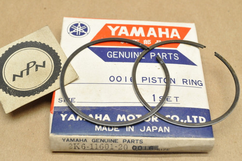 NOS Yamaha YZ125 .50 Oversize Piston Ring Set for 1 Piston = 2 Rings 2K6-11601-20