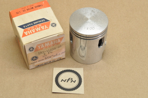 NOS Yamaha 1968 YCS1 1.00 Oversize Piston 193-11638-01